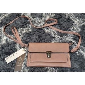 ISABELLE Vegan Clutch Wallet Purse Crossbody Wristlet NWT Dusty Rose